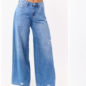 Stylish Denim Wide-Leg Jeans for Women